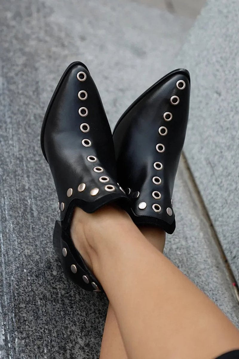 Georgiana™ | Studded Pointed Toe Ankle Boots
