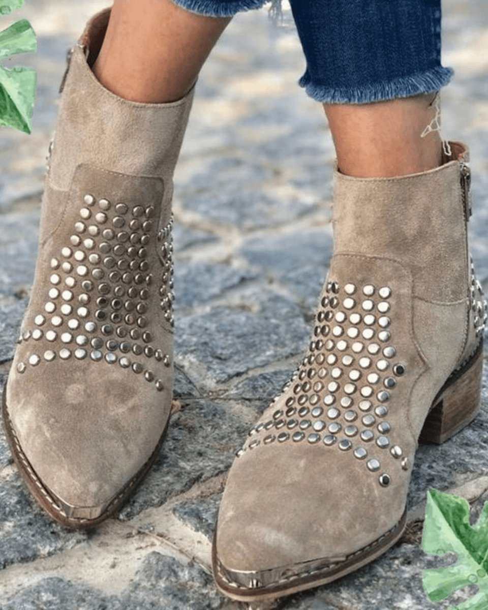 Estelle™ | Studded Western Ankle Boots