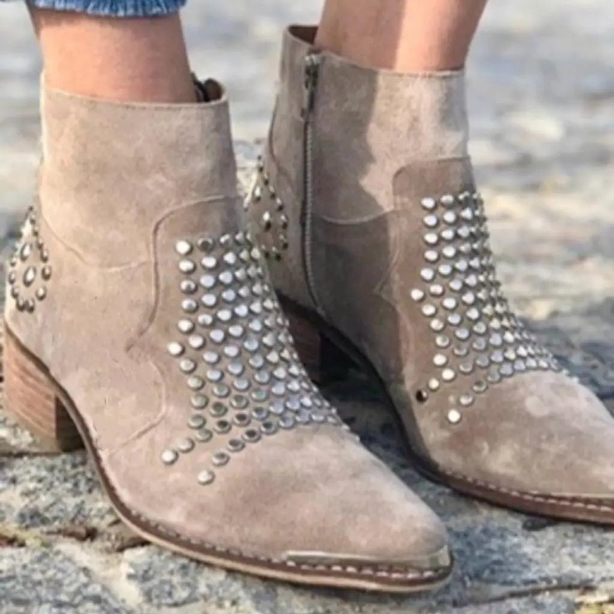 Estelle™ | Studded Western Ankle Boots