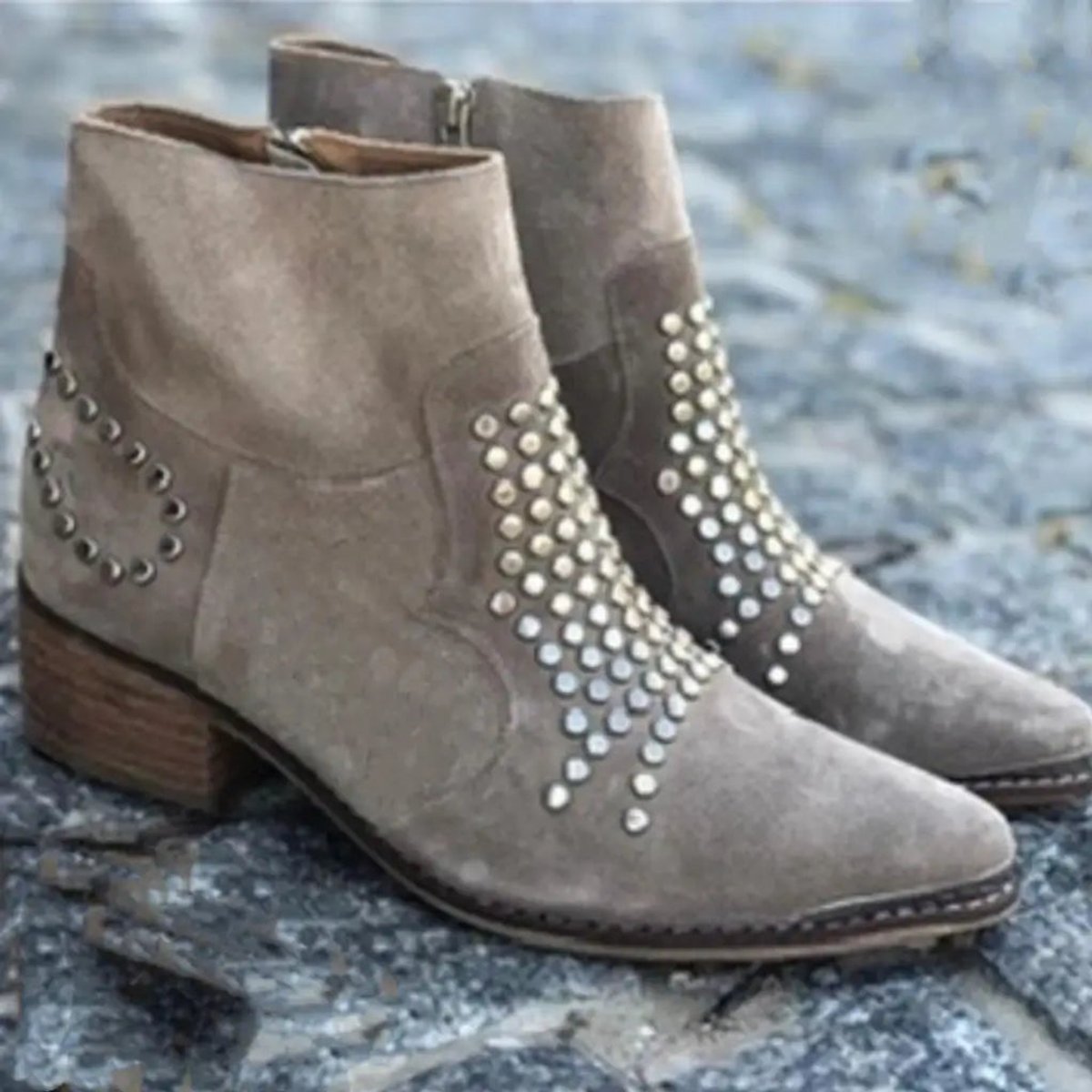 Estelle™ | Studded Western Ankle Boots