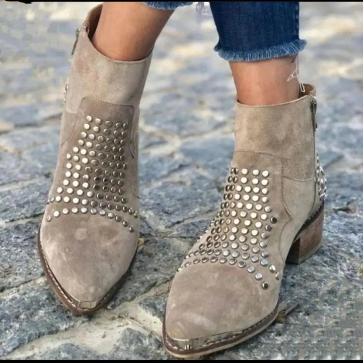 Estelle™ | Studded Western Ankle Boots