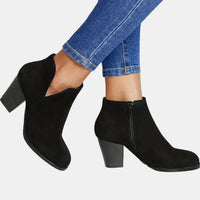 Clarabelle™ | V-Cut Suede Ankle Boots