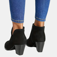 Clarabelle™ | V-Cut Suede Ankle Boots