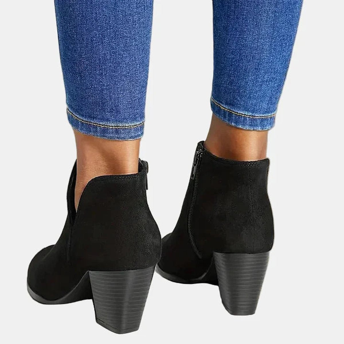Clarabelle™ | V-Cut Suede Ankle Boots