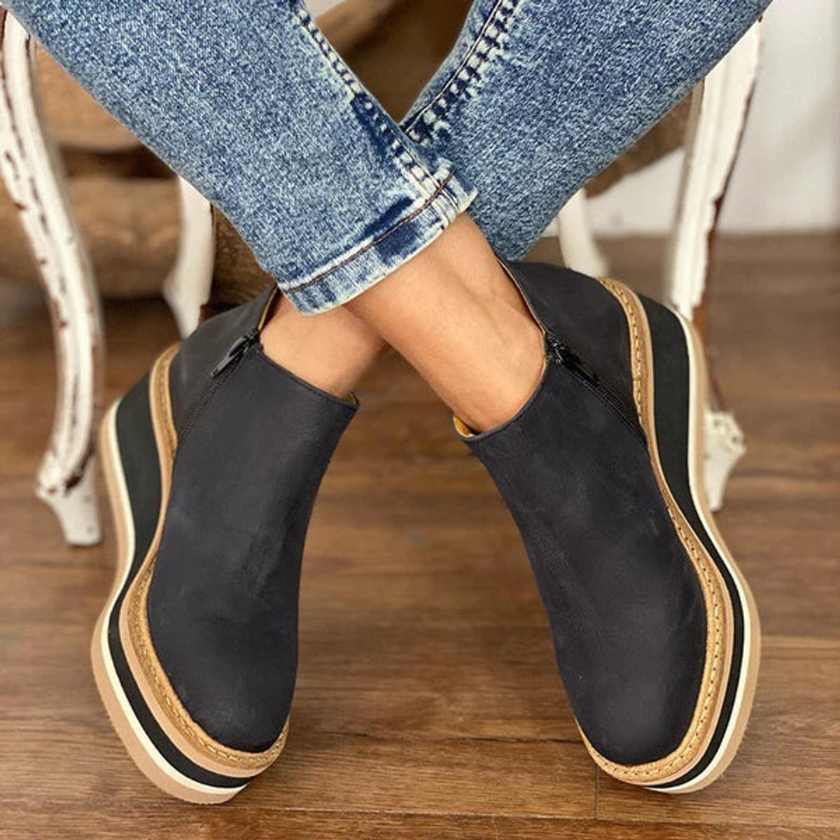Quinn™ | Wedge Platform Ankle Boots