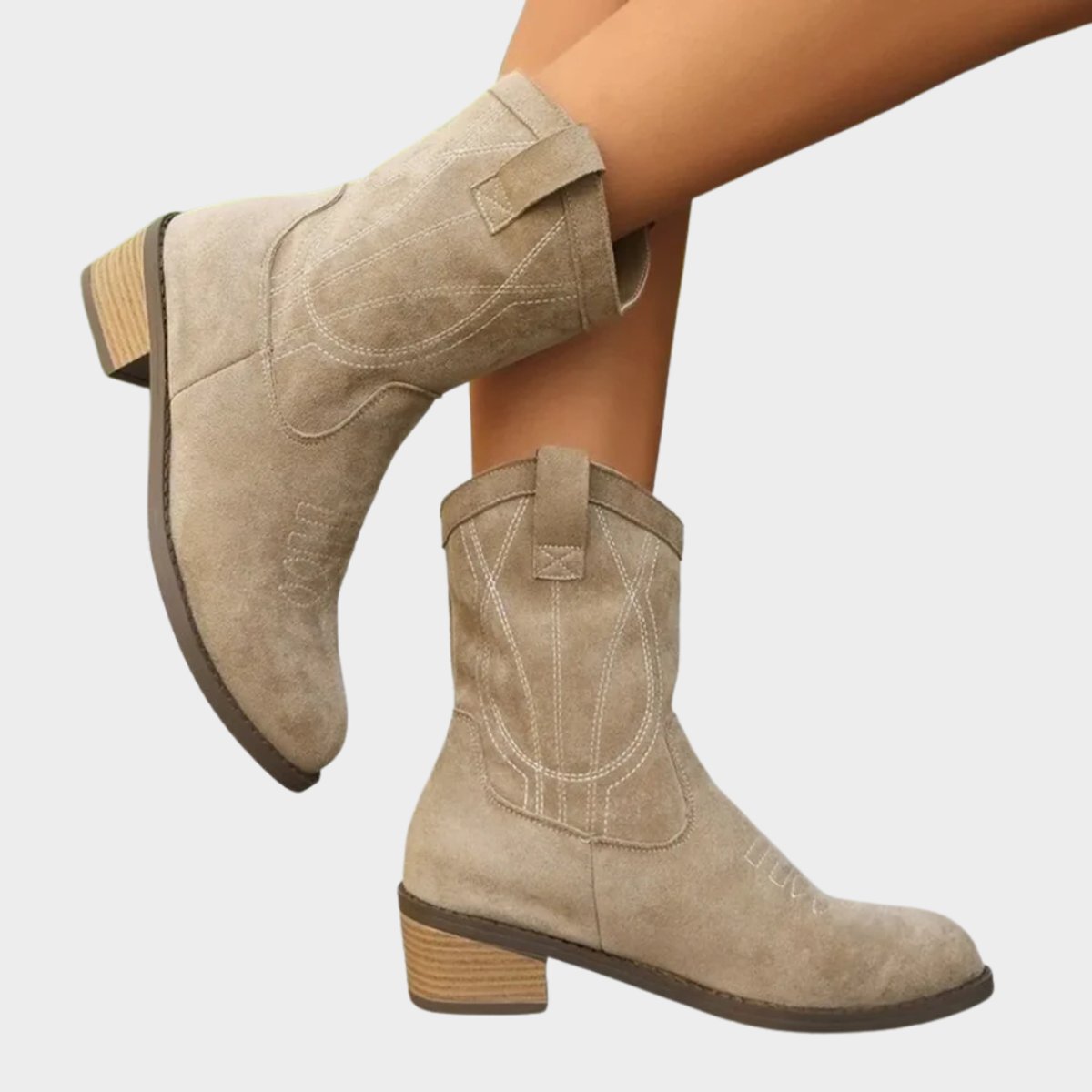 Sloane™ | Western Stitch Cowboy Ankle Boots
