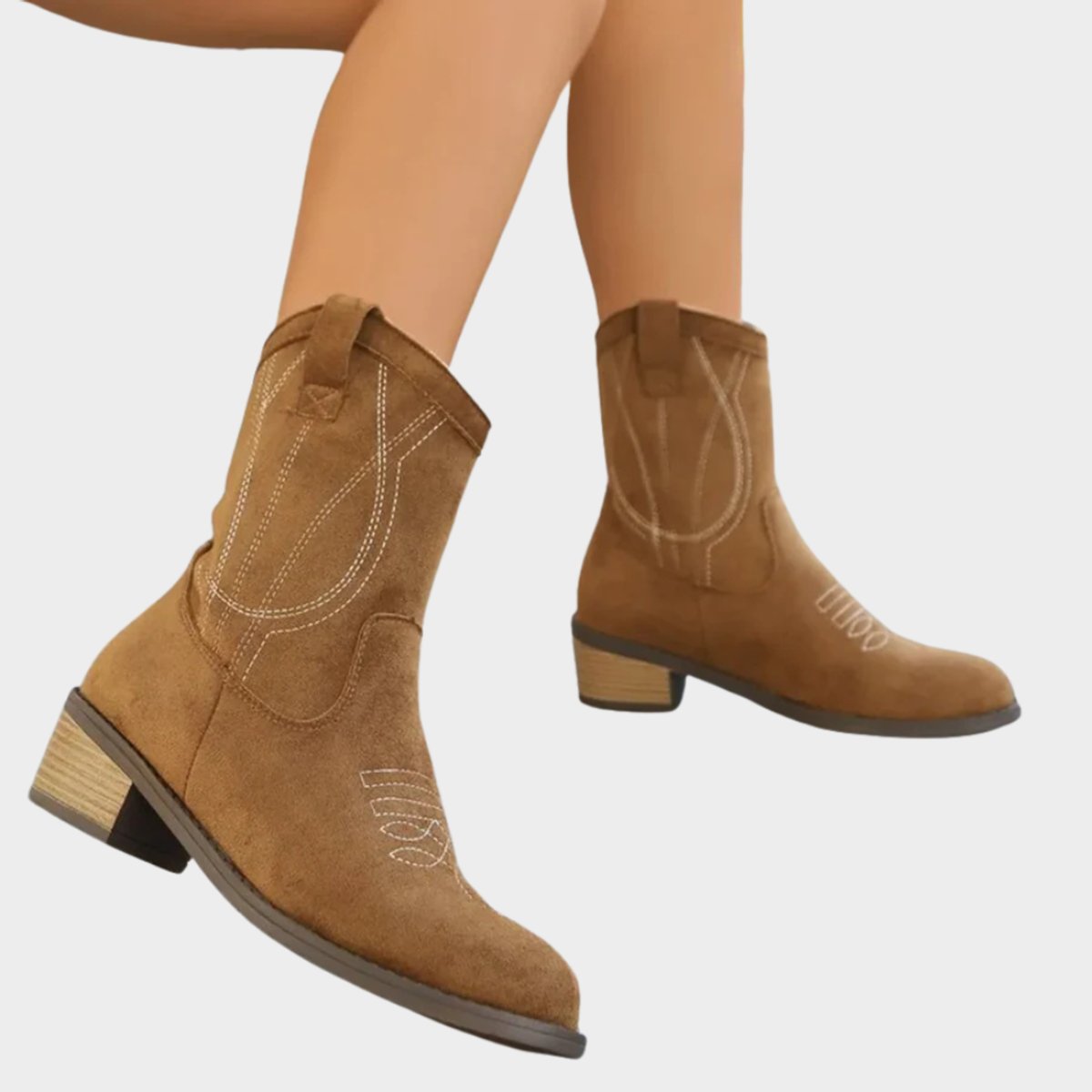 Sloane™ | Western Stitch Cowboy Ankle Boots