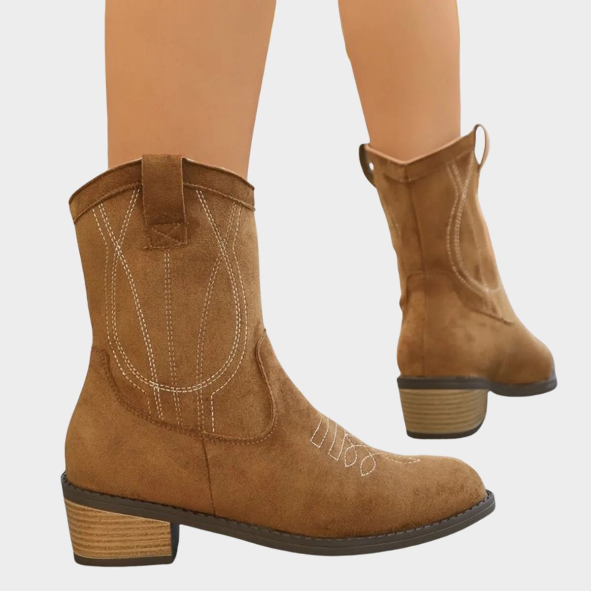 Sloane™ | Western Stitch Cowboy Ankle Boots