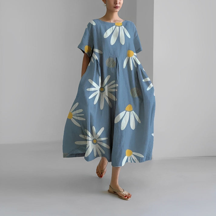 Isabella™ | Women Relaxed Style Flower Midi Dress